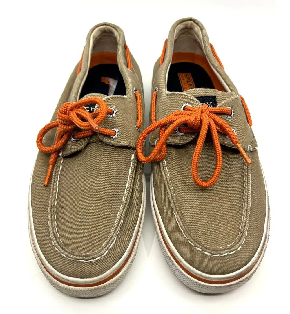 Men’s 8.5 M | SPERRY Top Sider Men’s Canvas 10771188 Casual Tan/Orange Boat Shoe